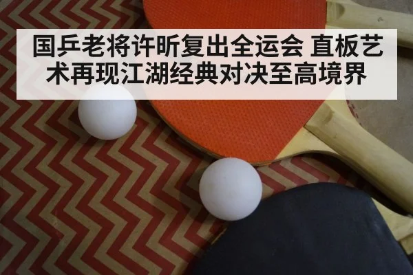 国乒老将许昕复出全运会 直板艺术再现江湖经典对决至高境界